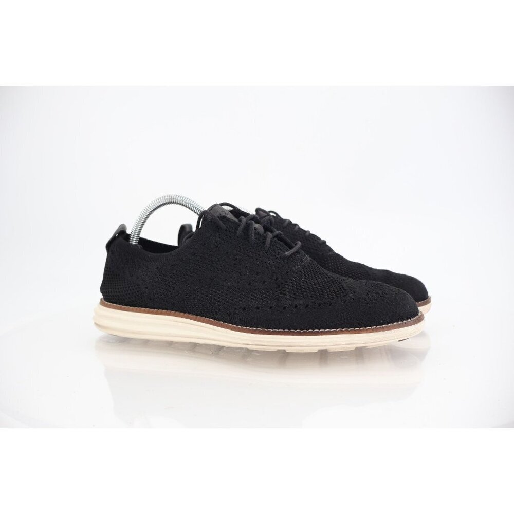 Cole Haan Mens OriginalGrand Knit Oxford Sneaker Size 8 M Black Stitchlite Shoe